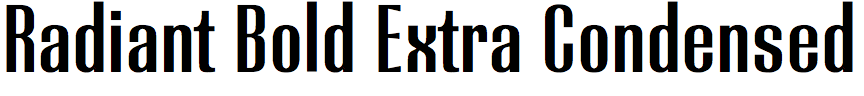 Radiant Bold Extra Condensed