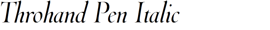 Throhand Pen Italic