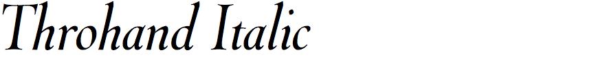 Throhand Italic