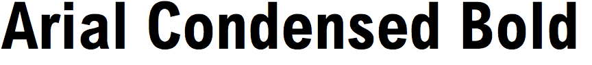 Arial Condensed Bold