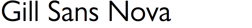 Gill Sans Nova