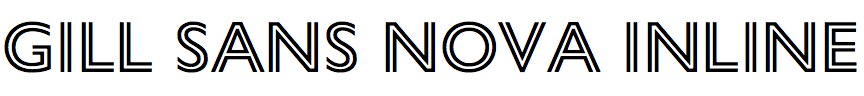 Gill Sans Nova Inline