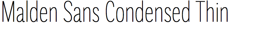 Malden Sans Condensed Thin