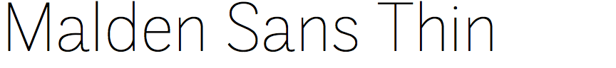 Malden Sans Thin