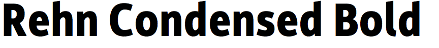 Rehn Condensed Bold