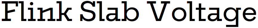 Flink Slab Voltage