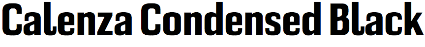Calenza Condensed Black