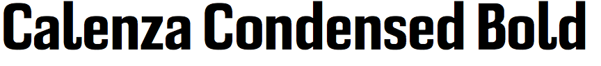 Calenza Condensed Bold