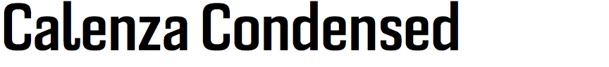Calenza Condensed