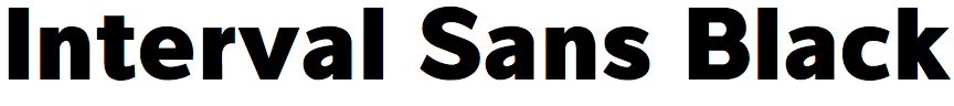 Interval Sans Black