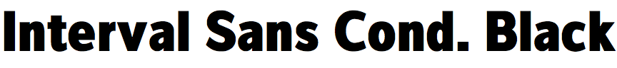 Interval Sans Condensed Black