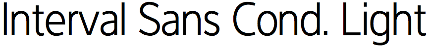 Interval Sans Condensed Light