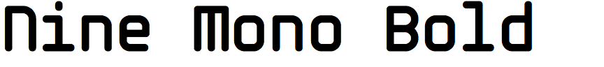 Nine Mono Bold