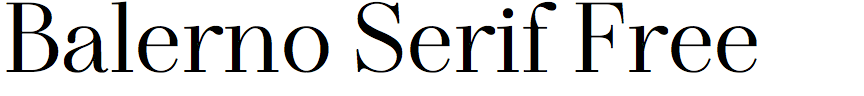 Balerno Serif Free