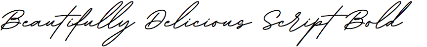 Beautifully Delicious Script Bold