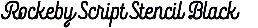 Rockeby Script Stencil Black