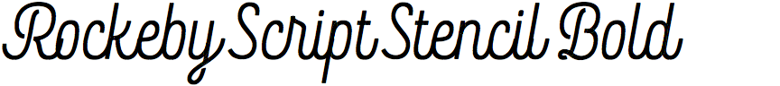 Rockeby Script Stencil Bold