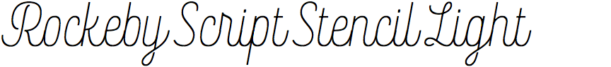 Rockeby Script Stencil Light