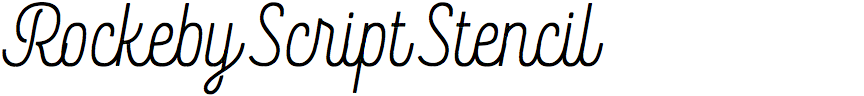 Rockeby Script Stencil