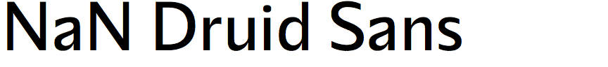 NaN Druid Sans