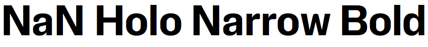 NaN Holo Narrow Bold