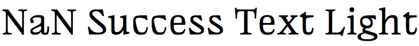NaN Success Text Light