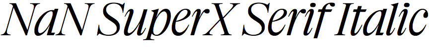 NaN SuperX Serif Italic