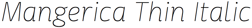 Mangerica Thin Italic