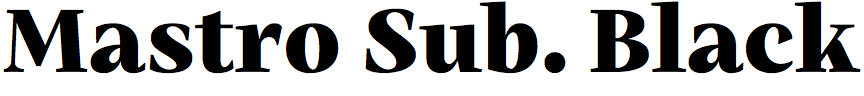 Mastro Subhead Black