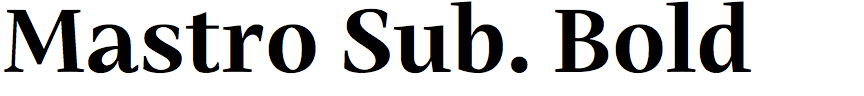 Mastro Subhead Bold
