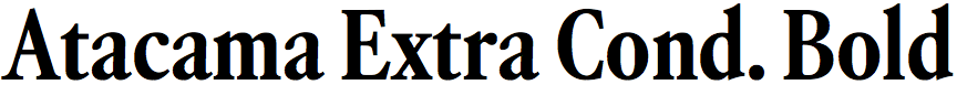 Atacama Extra Condensed Bold