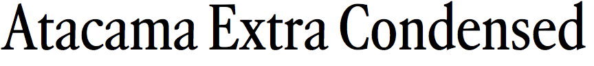 Atacama Extra Condensed