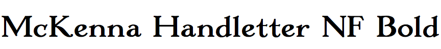 McKenna Handletter NF Bold