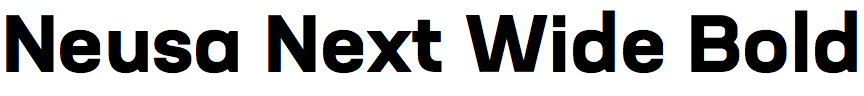 Neusa Next Wide Bold