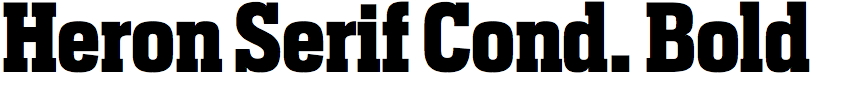 Heron Serif Condensed Bold