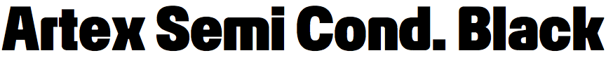 Artex Semi Condensed Black