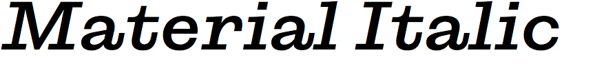 Material Italic