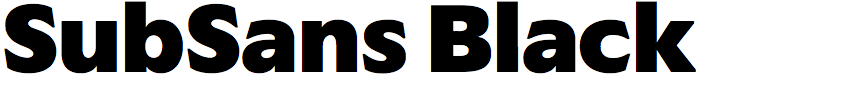 SubSans Black