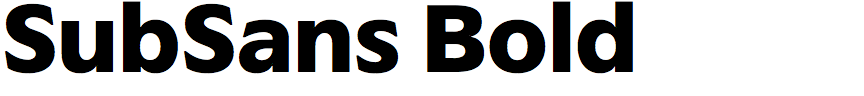SubSans Bold
