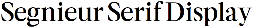 Segnieur Serif Display