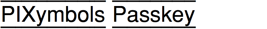 PIXymbols Passkey