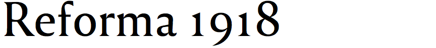 Reforma 1918