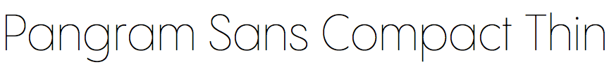 Pangram Sans Compact Thin