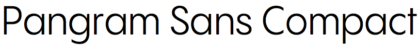 Pangram Sans Compact