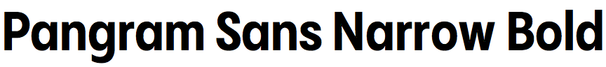 Pangram Sans Narrow Bold