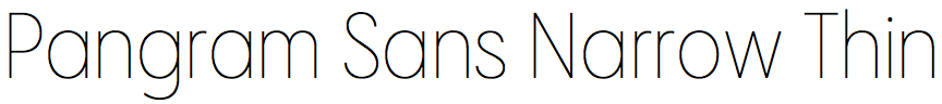 Pangram Sans Narrow Thin