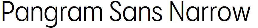 Pangram Sans Narrow