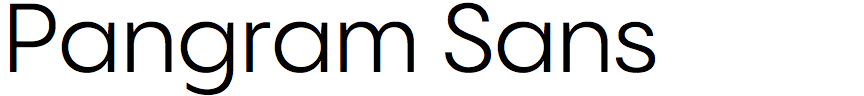Pangram Sans