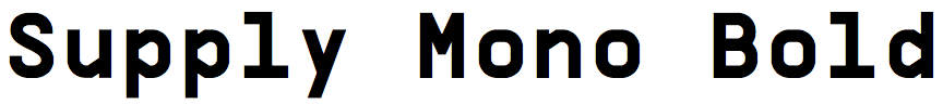 Supply Mono Bold