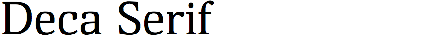 Deca Serif